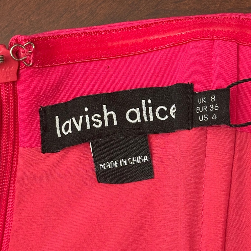 Lavish Alice Hot Pink Asymmetrical Bodycon Dress - Picture 10 of 13
